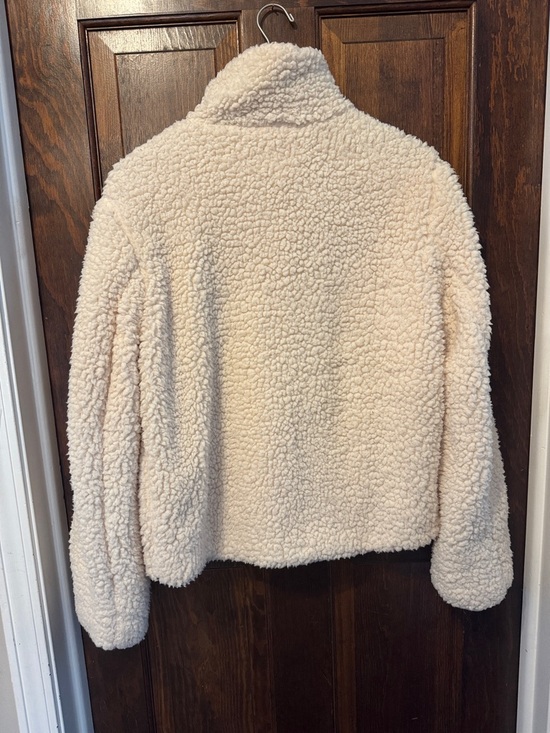 Thread & Supply Cream Teddy Jacket Size M - Picture 3 of 3